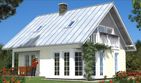 Projekt domu L-37 Dom ustrońska - szkieletowy - parterowy z poddaszem dom o powierzchni 112,50 m², dach dwuspadowy - ujęcie 2