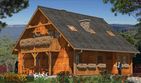 Projekt domu L-59 Dom malinowa - z bali - parterowy z poddaszem dom o powierzchni 119,50 m², dach dwuspadowy - ujęcie 2