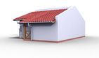 Projekt garażu G18 bliźniak (jeden segment), projekty garaży - parterowy dom o powierzchni 26,41 m², dach dwuspadowy - ujęcie 2