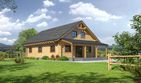 Projekt domu Chmielów dw7 - parterowy z poddaszem dom o powierzchni 194,14 m², dach dwuspadowy - ujęcie 2