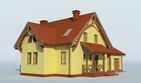 Projekt domu Dolores - parterowy z poddaszem dom o powierzchni 117,11 m², dach dwuspadowy - ujęcie 2