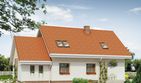 Projekt domu Sójka - parterowy z poddaszem dom o powierzchni 135,72 m², dach dwuspadowy - ujęcie 2