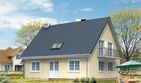 Projekt domu Hiacynt 2 - parterowy z poddaszem dom o powierzchni 167,60 m², dach dwuspadowy - ujęcie 2