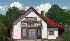 Projekt domu APS 172 - parterowy z poddaszem dom o powierzchni 140,10 m², dach dwuspadowy - ujęcie 2