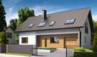 Projekt domu E6 G1 (wersja A) economic - parterowy z poddaszem dom o powierzchni 149,07 m², dach dwuspadowy - ujęcie 3