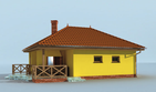 Projekt budynku gospodarczego G189 budynek gospodarczy - parterowy dom o powierzchni 64,61 m², dach kopertowy - ujęcie 2