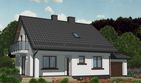 Projekt domu APS 004 + G - parterowy z poddaszem dom o powierzchni 127,10 m², dach dwuspadowy - ujęcie 2