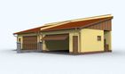 Projekt budynku gospodarczego G88 budynek gospodarczy - parterowy dom o powierzchni 44,42 m², dach jednospadowy - ujęcie 2