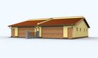 Projekt budynku gospodarczego G91 budynek gospodarczy - parterowy dom o powierzchni 196,28 m², dach dwuspadowy - ujęcie 2
