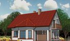 Projekt domu APS 095 - parterowy z poddaszem dom o powierzchni 118,50 m², dach dwuspadowy - ujęcie 2
