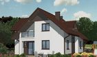 Projekt domu APS 076 - parterowy z poddaszem dom o powierzchni 143,30 m², dach dwuspadowy - ujęcie 2