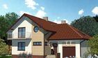 Projekt domu APS 080 - parterowy z poddaszem dom o powierzchni 150,20 m², dach dwuspadowy - ujęcie 2
