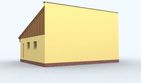 Projekt budynku gospodarczego G117 budynek gospodarczy - parterowy dom o powierzchni 48,88 m², dach jednospadowy - ujęcie 2