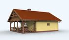 Projekt budynku gospodarczego G121 budynek gospodarczy - parterowy dom o powierzchni 74,12 m², dach dwuspadowy - ujęcie 2