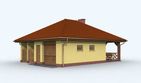 Projekt budynku gospodarczego G122 budynek gospodarczy - parterowy dom o powierzchni 73,85 m², dach kopertowy - ujęcie 2