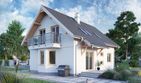 Projekt domu Malachit Polo (1037) - parterowy z poddaszem dom o powierzchni 105,40 m², dach dwuspadowy - ujęcie 2