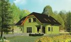 Projekt domu AB-050 - parterowy z poddaszem dom o powierzchni 224,70 m², dach naczółkowy - ujęcie 2