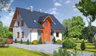 Projekt domu Czaplowo - parterowy z poddaszem dom o powierzchni 135,29 m², dach dwuspadowy - ujęcie 2