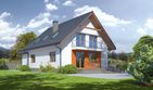Projekt domu Jaworze 7 - parterowy z poddaszem dom o powierzchni 119,23 m², dach dwuspadowy - ujęcie 2