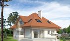 Projekt domu Puszczyk - parterowy z poddaszem dom o powierzchni 164 m², dach kopertowy - ujęcie 2