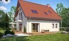 Projekt domu TK15 - parterowy z poddaszem dom o powierzchni 122,28 m², dach dwuspadowy - ujęcie 2