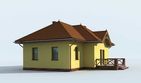 Projekt domu Toledo - parterowy dom o powierzchni 68,55 m², dach wielospadowy - ujęcie 2