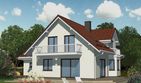 Projekt domu APS 034 - parterowy z poddaszem dom o powierzchni 136,50 m², dach dwuspadowy - ujęcie 2