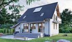 Projekt domu Krab Neo (1164) - parterowy z poddaszem dom o powierzchni 104,30 m², dach dwuspadowy - ujęcie 2