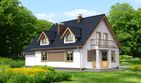 Projekt domu Saloniki III LMP128b - parterowy z poddaszem dom o powierzchni 131,45 m², dach dwuspadowy - ujęcie 2