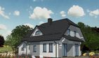 Projekt domu APS 228 - parterowy z poddaszem dom o powierzchni 114,10 m², dach naczółkowy - ujęcie 2