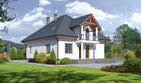 Projekt domu Borków 11 - parterowy z poddaszem dom o powierzchni 142,40 m², dach kopertowy - ujęcie 2
