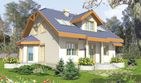 Projekt domu Liza G1 - parterowy z poddaszem dom o powierzchni 126,66 m², dach naczółkowy - ujęcie 2