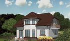 Projekt domu APS 044 - parterowy z poddaszem dom o powierzchni 174 m², dach naczółkowy - ujęcie 2