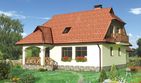 Projekt domu Saga - murowana – ceramika - parterowy z poddaszem dom o powierzchni 153,80 m², dach naczółkowy - ujęcie 2