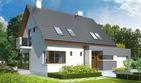 Projekt domu Tim G1 (wersja A) - parterowy z poddaszem dom o powierzchni 104,26 m², dach dwuspadowy - ujęcie 2
