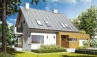 Projekt domu Tim G1 (wersja B) - parterowy z poddaszem dom o powierzchni 104,12 m², dach dwuspadowy - ujęcie 2