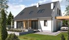Projekt domu Victor bw - parterowy z poddaszem dom o powierzchni 129,90 m², dach dwuspadowy - ujęcie 2