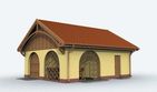 Projekt garażu G141 - parterowy dom o powierzchni 46,39 m², dach dwuspadowy - ujęcie 4