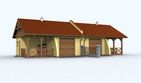 Projekt garażu G86 bliźniak (jeden segment), projekty garaży - parterowy dom o powierzchni 43,48 m², dach dwuspadowy, koszt budowy 42 297 zł - ujęcie frontu