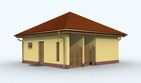 Projekt budynku gospodarczego G113 budynek gospodarczy - parterowy dom o powierzchni 41,17 m², dach namiotowy, koszt budowy 40 050 zł - ujęcie frontu