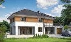 Projekt domu Cyprys 4 - z pełnym piętrem dom o powierzchni 172,17 m², dach kopertowy, koszt budowy 455 000 zł - ujęcie frontu