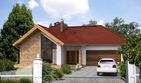 Projekt domu Ajaccio IV DCP282 - parterowy z poddaszem dom o powierzchni 180,23 m², dach kopertowy, koszt budowy 504 000 zł - ujęcie frontu