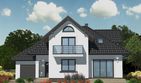 Projekt domu APS 038 - parterowy z poddaszem dom o powierzchni 147,80 m², dach czterospadowy, koszt budowy 411 000 zł - ujęcie frontu
