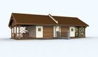 Projekt budynku gospodarczego G82 budynek gospodarczy - parterowy dom o powierzchni 47,10 m², dach dwuspadowy, koszt budowy 45 818 zł - ujęcie frontu