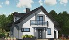 Projekt domu APS 071 NEW - parterowy z poddaszem dom o powierzchni 125,80 m², dach dwuspadowy, koszt budowy 334 000 zł - ujęcie frontu
