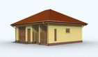 Projekt budynku gospodarczego G116 budynek gospodarczy - parterowy dom o powierzchni 48,88 m², dach kopertowy, koszt budowy 47 551 zł - ujęcie frontu