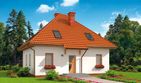 Projekt domu Malibu 2 - parterowy z poddaszem dom o powierzchni 134,71 m², dach kopertowy, koszt budowy 343 000 zł - ujęcie frontu
