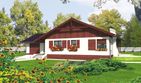 Projekt domu Romina G1 - parterowy dom o powierzchni 116,46 m², dach dwuspadowy, koszt budowy 342 000 zł - ujęcie frontu