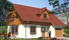 Projekt domu L-96 Dom cynamonowa - szkieletowy - parterowy z poddaszem dom o powierzchni 115,50 m², dach dwuspadowy - ujęcie 6