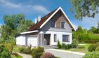 Projekt domu Malmo II LMP236a - parterowy z poddaszem dom o powierzchni 124,31 m², dach dwuspadowy, koszt budowy 329 000 zł - ujęcie frontu